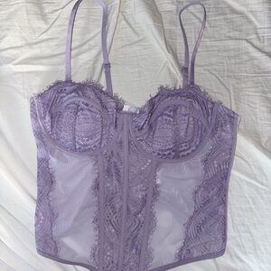Garage Lace Bustier in Soft Purple